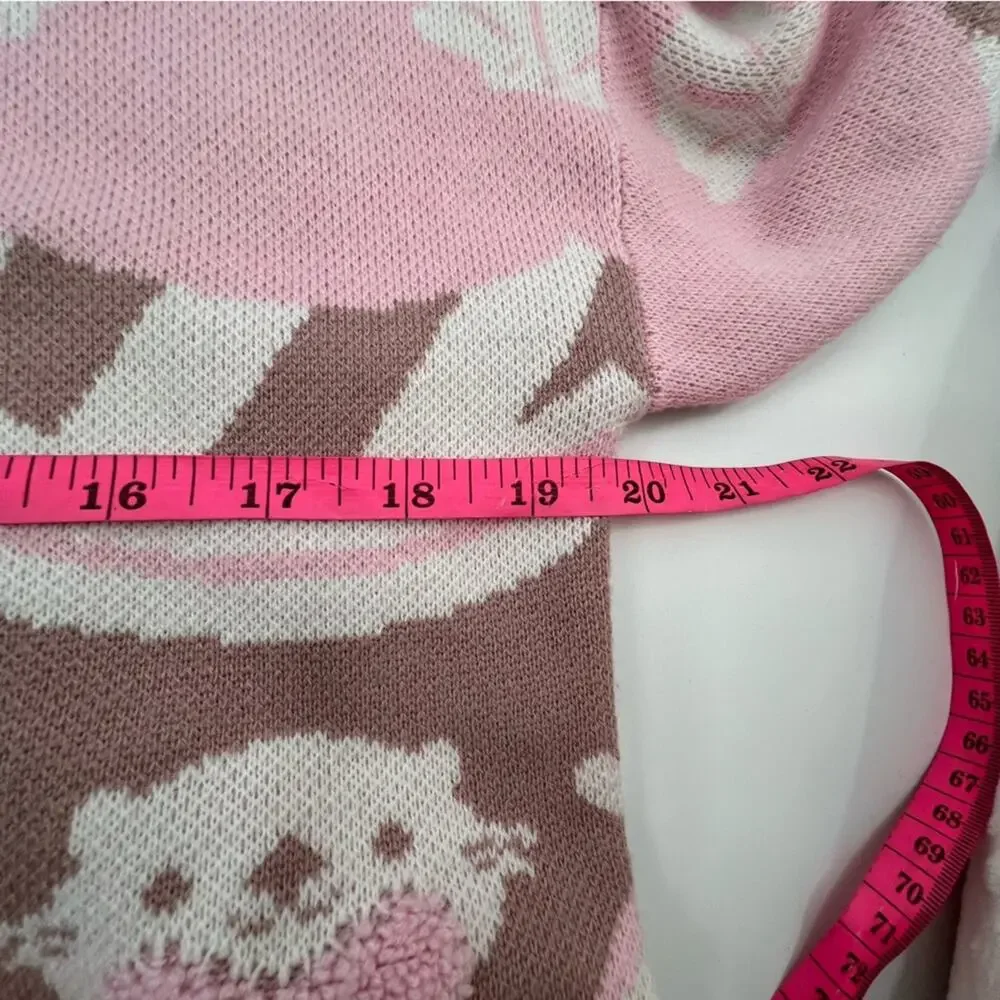 Jeana Draws pink Lakko the Otter crewneck sweater kawaii sz L XL